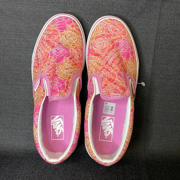 NWOT Vans Classic Slip-On - Rose Camo Pink Floral - Size Kids 3 - Picture 3 of 14